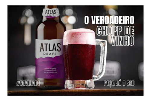 Imagem 4 de 8 de Chopp De Vinho Draft Coquetel Alcoolico Garrafa 600ml Atlas