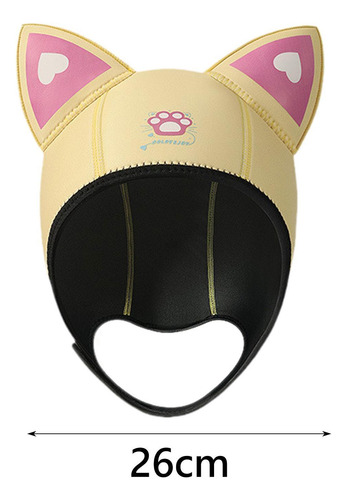 Gorro De Buceo Con Capucha Para Natación, Gorro Amarillo