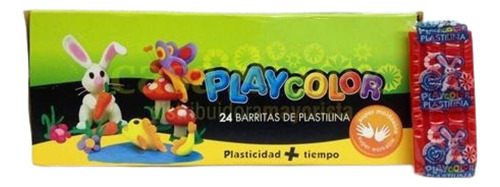 Plastilinas Playcolor Caja X 24 Unidades Todas Rosa