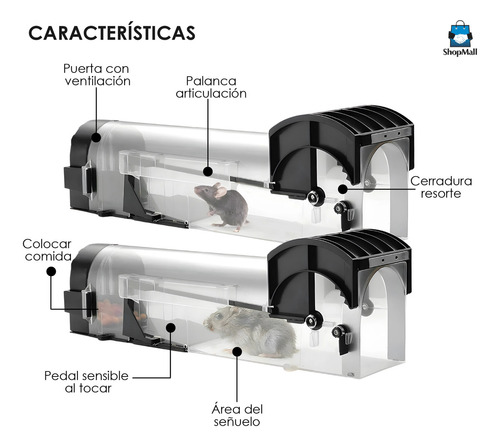 Trampas Para Ratas Ratones Efectivas Automática Jardín 2pcs