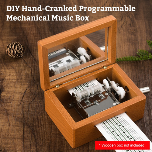 Diy 30-note Music Box Set Hand-cranked Programmable