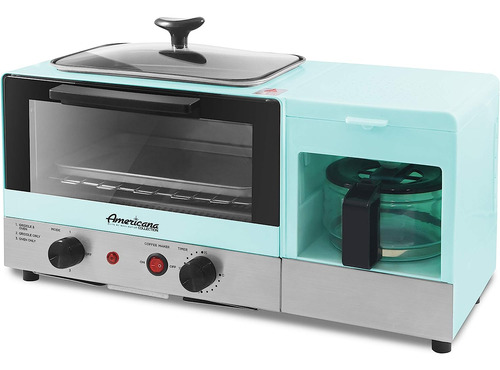 Horno Electrico Con Plancha Y Cafetera 3 En 1