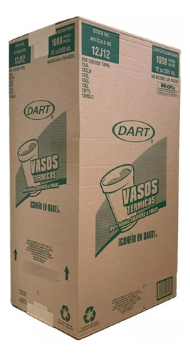 Vaso Termico 12 Oz Dart 1 Caja Con 1000 Piezas 