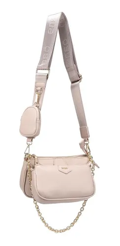 Bolsa Crossbody Para Mujer Enso Eb106cbn Color Nude
