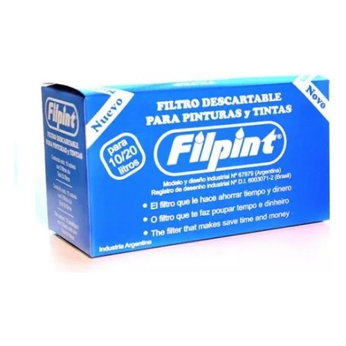 Filpint Filtro Descartable Para Pintura - Caja X 50u 10/20l