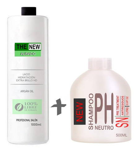 1 Litro Alisado Sin Formol Progresivo Bio + Shampoo Neutro 