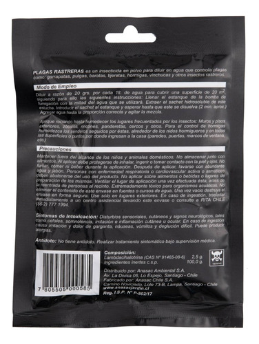 Anasac Control De Plagas Rasteras 40gr
