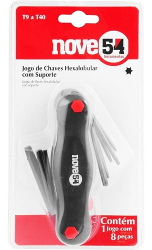 Jogo De Chaves Torque Curta Aço Carbono 7 Peças 2,5 A 8 Mm