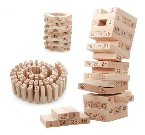 Jenga O Yenga Juego De Mesa Madera 48 Piezas/ Waos