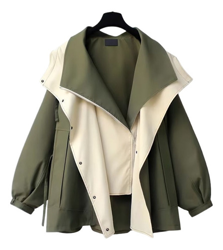 Chaqueta Con Capucha De Mujer Gabardina Mid Length De Suelto