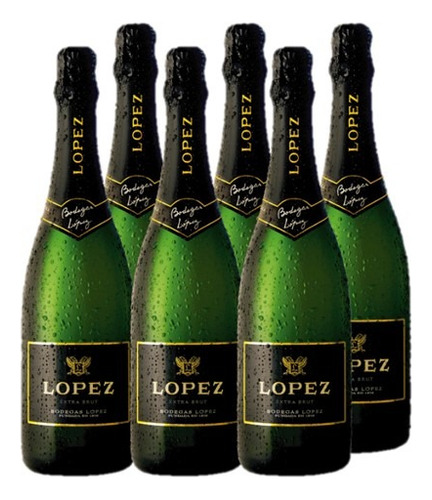 López Vino Espumante Extra Brut X6u 750ml Alto Valle Del Río