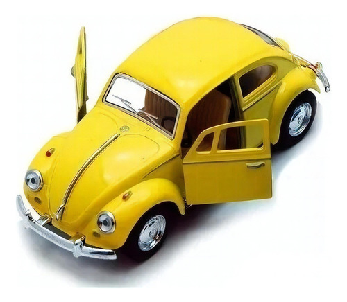 Trolley Classic Beetle Iron Trolley 1/32 en miniatura, de color amarillo