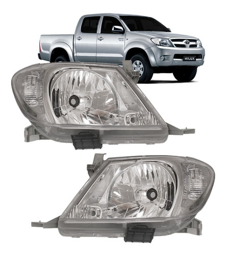 Par Farol Hilux Srv 2009 2010 2011 Foco Simples Cromado