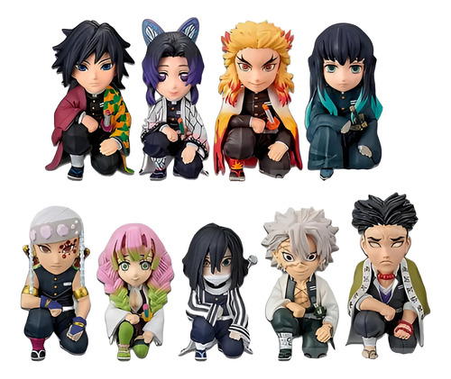 Set 9 Pilares Figuras Demon Slayer Kimetsu No Yaiba Anime