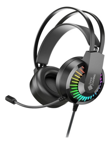 Auricular Gamer Shot Pro Series Gt68 Con Rgb 7.1 Pc Ps4 Ps5 Color Negro