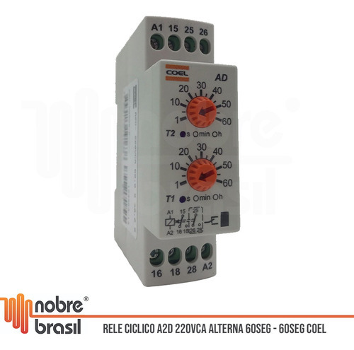 Rele Ciclico A2d 220vca Alterna 60seg - 60seg Coel