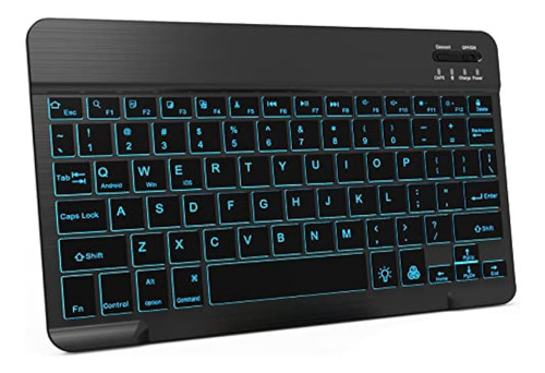 Teclado Bluetooth Retroiluminado De 7 Colores Para