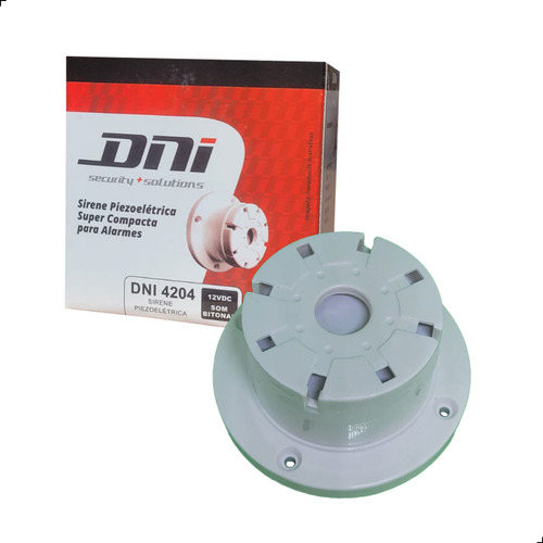 Sirene Para Alarme 115db 12v Teto Dni 4204 Piezolétrica Cor Branco