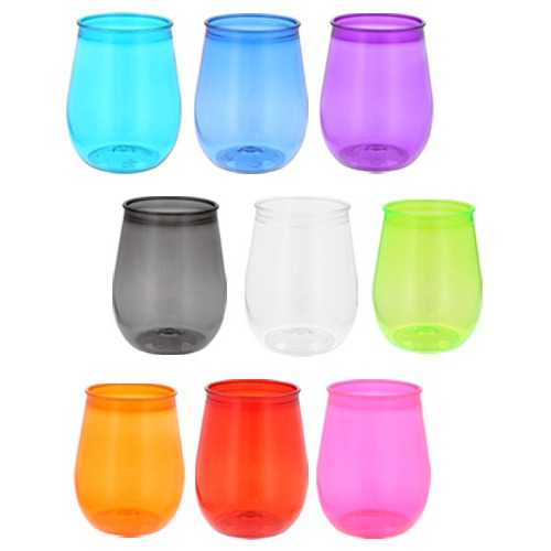 Paquete De 10 Vasos De Plástico Translucidos Cap 350ml