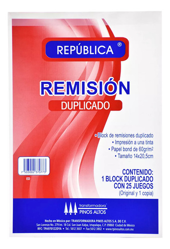 Nota De Remisión Esquela 5 Block De 25 Juegos C/u Duplicado