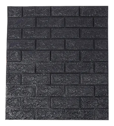 Revestimiento De Pared Adhesivo Negro 70x77x4 /5unidad