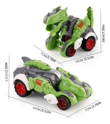 Brinquedo De Deformação Inercial N Player Dinosaur Car Model