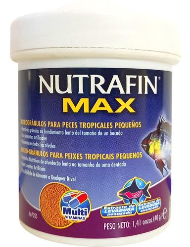 Nutrafin Max Alimento En Microgránulos 40 Grs