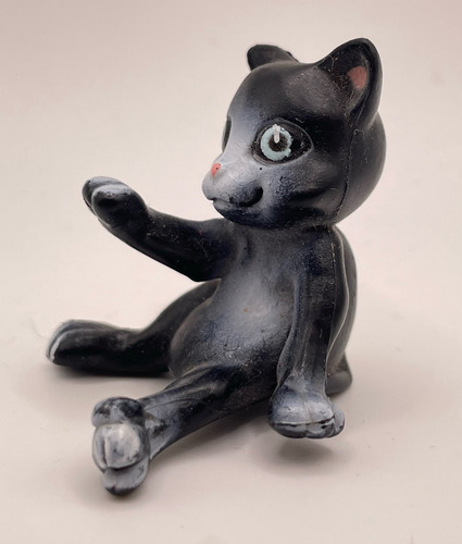 Figura De Gatito Negro De Barbie Gato Accesorio Original (Usado)