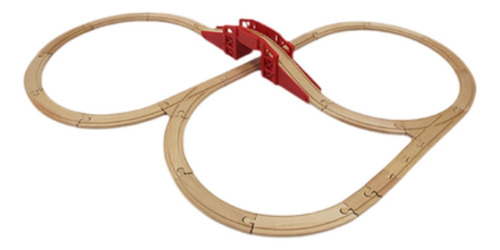 Juego De Vías De Tren De Madera, Juguete Educativo De