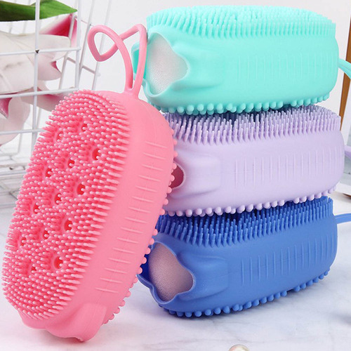 Limpiador De Baño For Cuerpo, Toalla De Baño De Silicona, 4