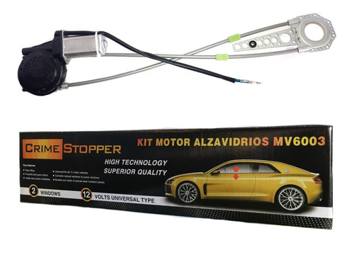 Kit Motor Alza Vidrios Crime Stopper Dos Ventanas