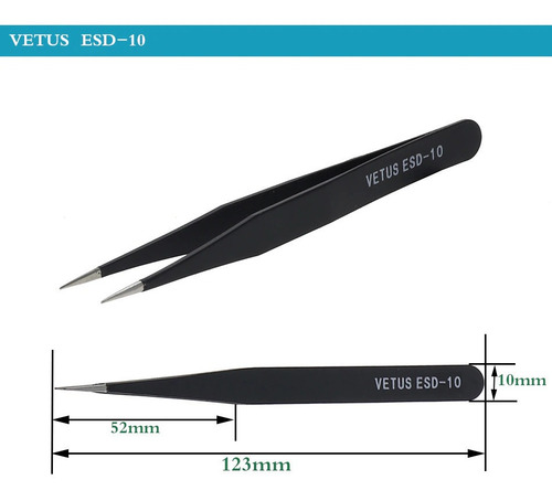 Juego Kit X6 Bruselas Vetus Pinzas Metalicas Antiestaticas