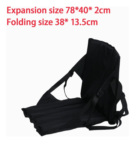 Kayak Seat Silla De Piso Plegable Con Respaldo Para Negro