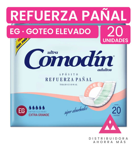 Apósitos Refuerza Pañal Comodin Xg X 20 Unidades