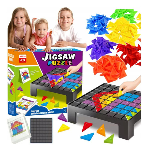 Jogo De Encaixe Quebra Cabeça Tangram Mesinha 150pç 54cartas Quantidade De Peças 150 Versão Do Personagem 54 Cartas