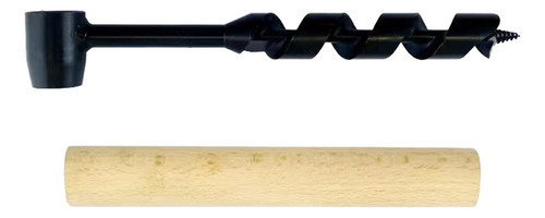 Hx Taladro De Sinfín Manual Con Mango De Madera, 25 X 230 Mm