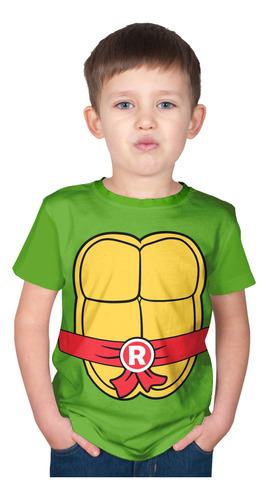 Playera Niños Tortugas Ninja Mutantes Rafa Personalizada Pre