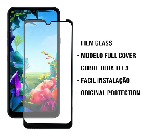 Capinha + Película Full 3d Smartphone LG K40s Lmx430bmw 6.1