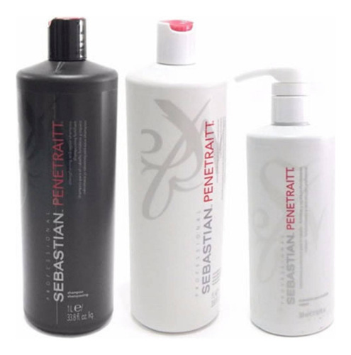 Kit Shampoo Condicionador E Máscara Sebastian Penetraitt