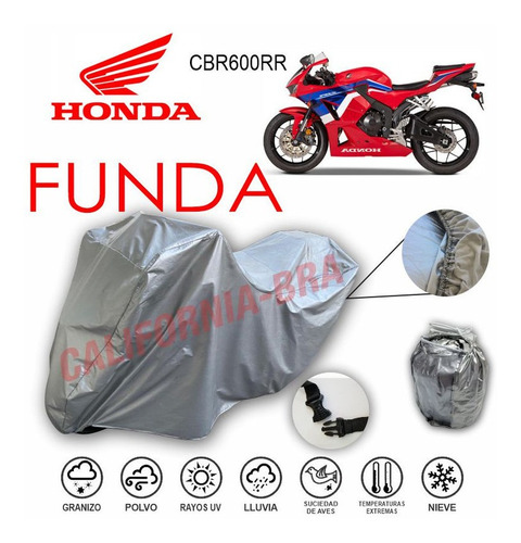 Funda Cubierta Lona Moto Cubre Honda Cbr600 Rr