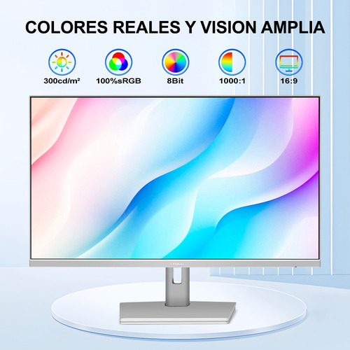 Monitor Fyhxele 27inch Uhd 4k Ips 75hz Led 1ms Type C Vesa Plateado