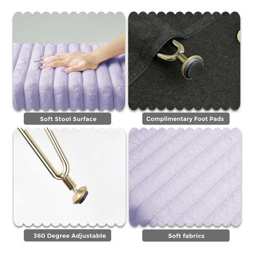Taburete Otomano, Reposapiés, Taburete De Maquillaje Con Est