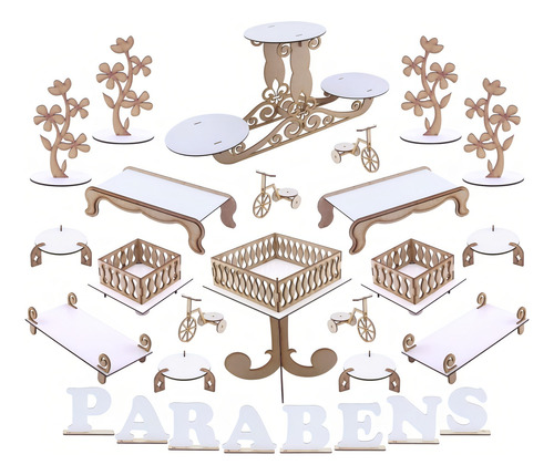 Kit Festa Provençal Mdf - Cinzelado - 928-lp25 - Maxdecor