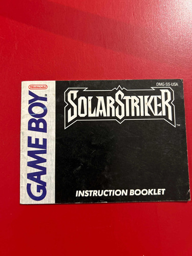 Solar Striker Gb Game Boy Solo Manual De Instrucciones