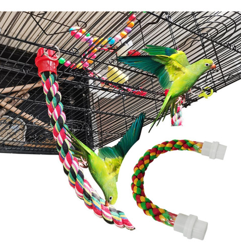 Accesorio De Jaula De Percha De Cuerda Para Pájaros,