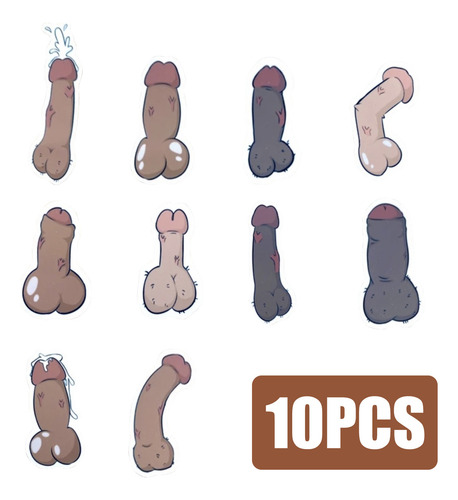Pegatinas Para Pene P, Juego De 10 Divertidos Diseños De Peg