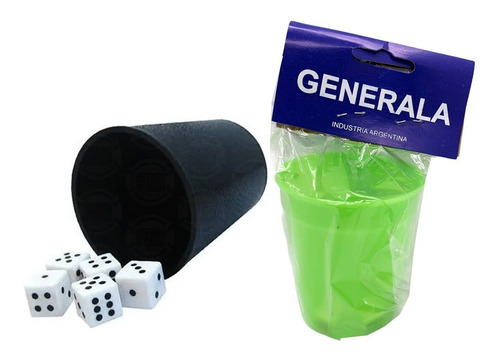 Generala Juego De Mesa Cubilete Vaso Con 5 Dados Juego Azar