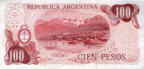 Nota Cédula Dinheiro 100 Pesos Argentino (Usado)