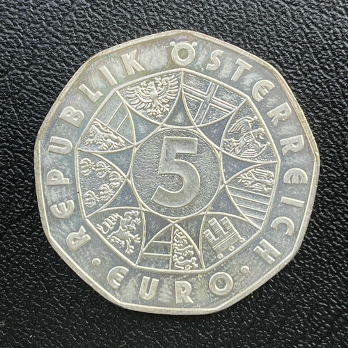 Moeda 5 Euro 2004 - União Europeia - Prata Áustria (Usado)