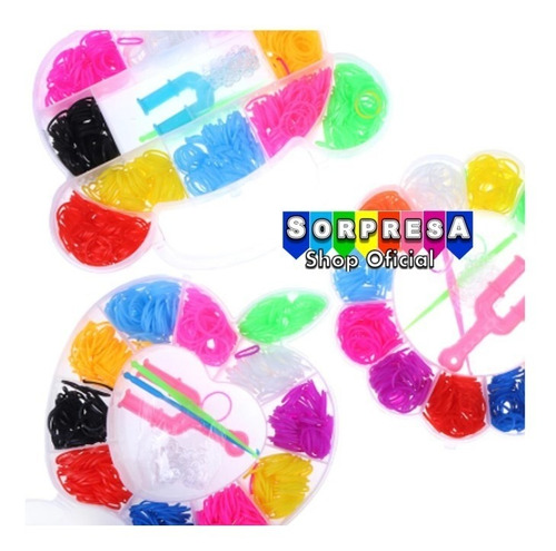 24 Kits Ligas Tejer Pulsera Bisutería Llavero Joyería Niñas